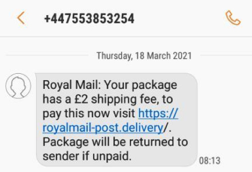 Undelivered Parcel Scams